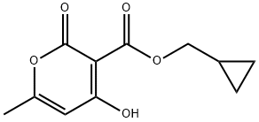 2H-Pyran-3-carboxylic acid, 4-hydroxy-6-methyl-2-oxo-, cyclopropylmethyl ester (9CI) Structure