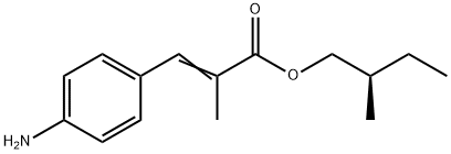 3-(4-Aminophenyl)-2-methylpropenoic acid (R)-2-methylbutyl ester Structure