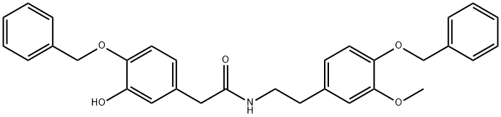 N-2-(4-Benzyloxy-3-methoxyphenethyl)-4-benzyloxy -3-hydroxyphenylacetamide Structure