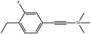Silane, [(4-ethyl-3-fluorophenyl)ethynyl]trimethyl- (9CI) 구조식 이미지