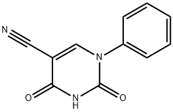 2,4-디옥소-1-페닐-1,2,3,4-테트라히드로-5-피리미딘탄소니트릴 구조식 이미지