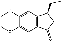 1H-Inden-1-one,3-ethyl-2,3-dihydro-5,6-dimethoxy-,(3S)-(9CI) Structure