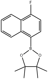 2-(1-FLUORONAPHTHALEN-4-YL)-4,4,5,5-TETRAMETHYL-1,3,2-DIOXABOROLANE 구조식 이미지