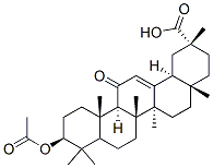 (3beta,20beta)-3-acetoxy-11-oxoolean-12-en-29-oic acid  구조식 이미지