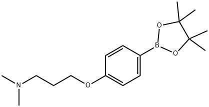 2-{4-[3-(dimethylamino)propoxy]phenyl}-4,4,5,5-tetramethyl-1,3,2-dioxaborolane 구조식 이미지