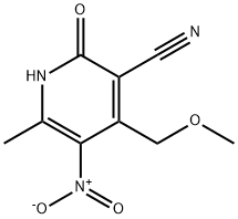 1,2-DIHYDRO-4-(METHOXYMETHYL)-6-METHYL-5-NITRO-2-OXONICOTINONITRILE 구조식 이미지