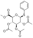 .beta.-D-Glucopyranosiduronic acid, phenyl 1-thio-, methyl ester, triacetate 구조식 이미지