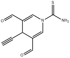 1(4H)-Pyridinecarbothioamide,  4-ethynyl-3,5-diformyl- Structure