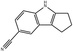 CYCLOPENT[B]INDOLE-7-CARBONITRILE, 1,2,3,4-TETRAHYDRO- 구조식 이미지