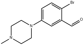 2-BROMO-5-(4-METHYL-PIPERAZIN-1-YL)-BENZALDEHYDE 구조식 이미지