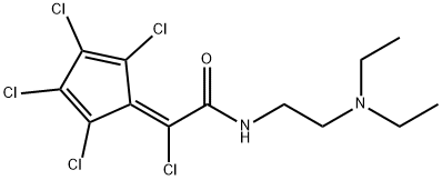 2-Chloro-N-[2-(diethylamino)ethyl]-2-(2,3,4,5-tetrachloro-2,4-cyclopentadien-1-ylidene)acetamide Structure