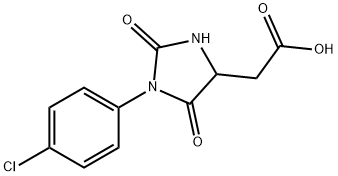 1-(p-Chlorophenyl)-2,5-dioxo-4H-imidazolidineacetic acid Structure