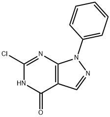 4H-Pyrazolo[3,4-d]pyrimidin-4-one,6-chloro-1,5-dihydro-1-phenyl- 구조식 이미지