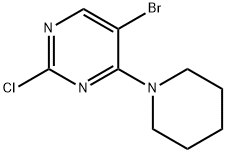 5-BROMO-2-CHLORO-4-(1-PIPERIDINYL)PYRIMIDINE 구조식 이미지