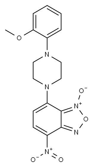 7-[4-(2-Methoxyphenyl)-1-piperazinyl]-4-nitrobenzofurazane 1-oxide 구조식 이미지