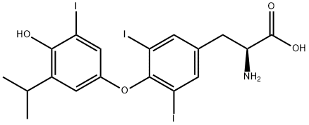 DL-Tyrosine, O-(4-hydroxy-3-iodo-5-(1-methylethyl)phenyl)-3,5-diiodo- Structure