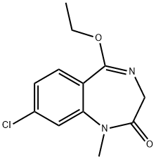 8-Chloro-5-ethoxy-1-methyl-1H-1,4-benzodiazepin-2(3H)-one 구조식 이미지