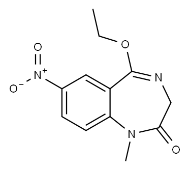 5-Ethoxy-1-methyl-7-nitro-3H-1,4-benzodiazepin-2(1H)-one 구조식 이미지
