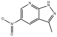3-Methyl-5-nitro-1H-pyrazolo[3,4-b]pyridine ,97% 구조식 이미지