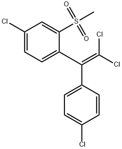 1-chloro-4-(2,2-dichloro-1-(4-chlorophenyl)ethenyl)-3-(methylsulfonyl)benzene 구조식 이미지