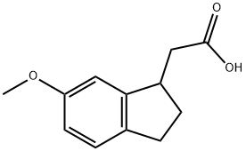 6-methoxyindan-1-acetic acid Structure