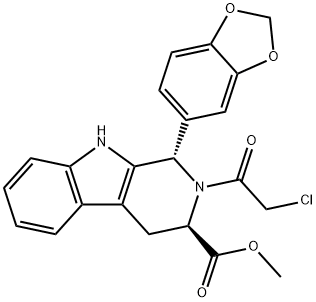 (1S,3R)-1-Benzo[1,3]dioxol-5-yl-2-(2-chloro-acetyl)-2,3,4,9-tetrahydro-1H-b-carboline-3-carboxylic Acid Methyl Ester 구조식 이미지