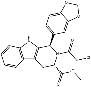(1R,3S)-1-(1,3-Benzodioxol-5-yl)-2-(2-chloroacetyl)-2,3,4,9-tetrahydro-1H-pyrido[3,4-b]indole-3-carboxylic Acid Methyl Ester Structure