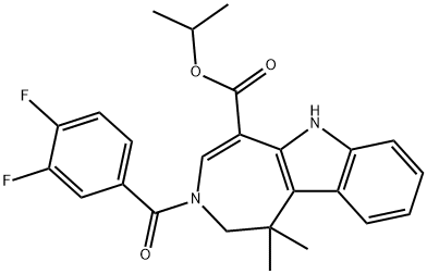 629664-81-9 3-(3,4-Difluorobenzoyl)-1,2,3,6-tetrahydro-1,1-dimethylazepino[4,5-b]indole-5-carboxylic acid 1-methylethyl ester
