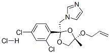 cis-1-[[4-(allyloxy)methyl-2-(2,4-dichlorophenyl)-1,3-dioxolan-2-yl]methyl]-1H-imidazole monohydrochloride 구조식 이미지