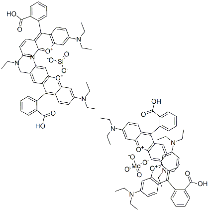 Xanthylium, 9-(2-carboxyphenyl)-3,6-bis(diethylamino)-, molybdatesilicate Structure