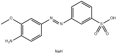 4-Amino-3-methoxyazobene-3'-sulfonic acid sodium salt 구조식 이미지