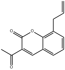 3-아세틸-8-알릴-2H-크로멘-2-온 구조식 이미지