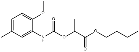 부틸2-[(2-메톡시-5-메틸-페닐)카르바모일옥시]프로파노에이트 구조식 이미지