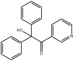 2-hydroxy-2,2-diphenyl-1-pyridin-3-yl-ethanone 구조식 이미지