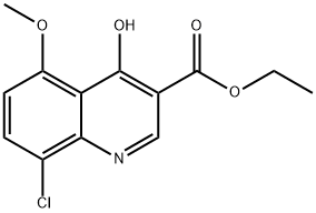 8-Chloro-4-hydroxy-5-methoxyquinoline-3-carboxylic acid ethyl ester Structure