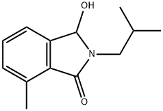 1H-Isoindol-1-one, 2,3-dihydro-3-hydroxy-7-methyl-2-(2-methylpropyl)- (9CI) 구조식 이미지