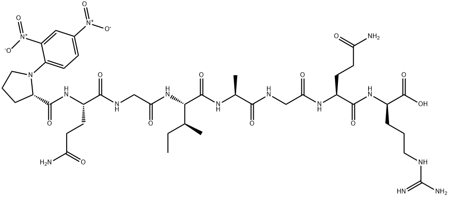 DNP-PRO-GLN-GLY-ILE-ALA-GLY-GLN-D-ARG-OH 구조식 이미지