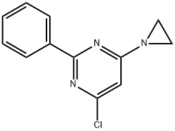 6-(1-아지리디닐)-4-클로로-2-페닐피리미딘 구조식 이미지