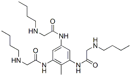 N-[3,5-bis[(2-butylaminoacetyl)amino]-2-methyl-phenyl]-2-butylamino-ac etamide 구조식 이미지