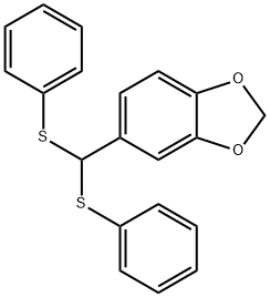 5-[bis(phenylsulfanyl)methyl]benzo[1,3]dioxole 구조식 이미지
