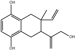 6-Ethenyl-5,6,7,8-tetrahydro-7-[1-(hydroxymethyl)ethenyl]-6-methyl-1,4-naphthalenediol 구조식 이미지