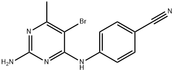 4-[(2-amino-5-bromo-6-methyl-pyrimidin-4-yl)amino]benzonitrile 구조식 이미지