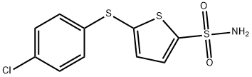 5-[(4-CHLOROPHENYL)THIO]THIOPHENE-2-SULFONAMIDE Structure