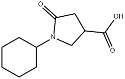 1-사이클로헥실-5-옥소-피롤리딘-3-카르복실산 구조식 이미지