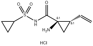 CYCLOPROPANECARBOXAMIDE, 1-AMINO-N-(CYCLOPROPYLSULFONYL)-2-ETHENYL-, HYDROCHLORIDE (1R,2S)- 구조식 이미지
