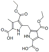 5-[(5-carboxy-3-ethoxycarbonyl-4-methyl-1H-pyrrol-2-yl)methyl]-4-ethox ycarbonyl-3-methyl-1H-pyrrole-2-carboxylic acid 구조식 이미지