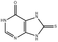 1,7,8,9-tetrahydro-8-thioxo-6H-purin-6-one Structure