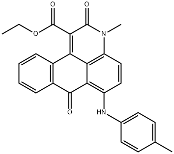 2,7-Dihydro-3-methyl-6-[(4-methylphenyl)amino]-2,7-dioxo-3H-dibenz[f,ij]isoquinoline-1-carboxylic acid ethyl ester 구조식 이미지