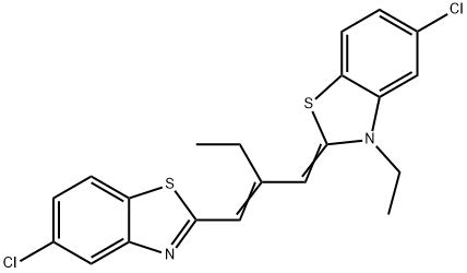 5-chloro-2-[2-[(5-chlorobenzothiazol-2-yl)methylene]butylidene]-3-ethyl-2,3-dihydrobenzothiazole Structure