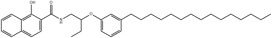 1-Hydroxy-N-[2-(3-pentadecylphenoxy)butyl]-2-naphthalenecarboxamide 구조식 이미지